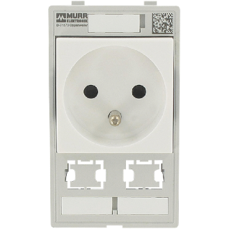 Module simple MSDD 1x Prise France + 2 découpes pour RJ45/USB - 4000-68000-4510000-Lire la description