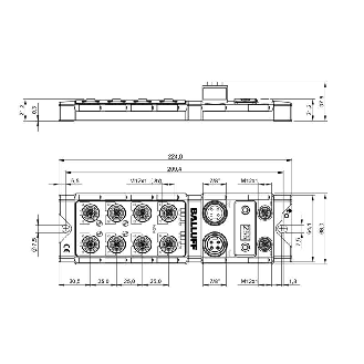 Répartiteur actif, Ethernet/IP, 16E PNP type 2, 16S PNP, 4x IO-Link - BNI EIP-502-105-Z015 (BNI004A)-Lire la description