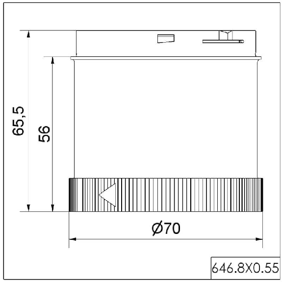 Module d'interface ASi IP65 Ø70mm NOIR - 646.830.55-Lire la description