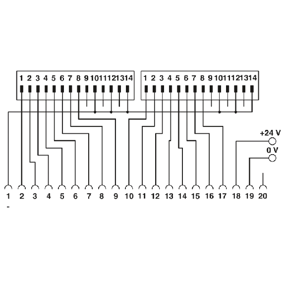 Adaptateur pour GE-FANUC, connectable 2 x 8 voies, entrées TOR - FLKM 14-PA/GE/DI Adaptateur pour GE-FANUC, connectable 2 x 8 voies, entrées TOR - FLKM 14-PA/GE/DI-Lire la description