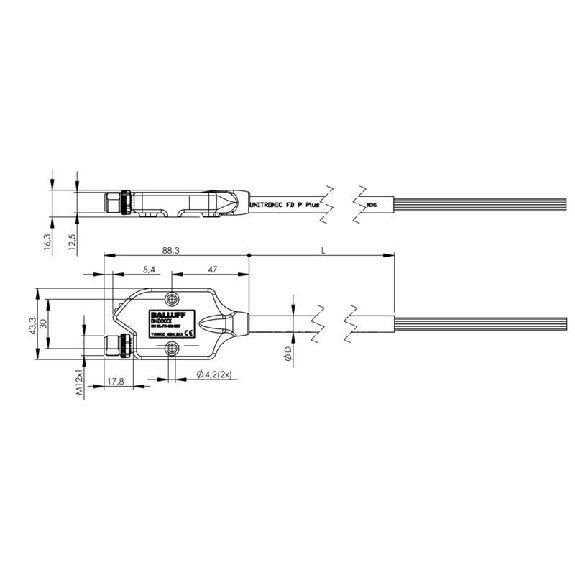 Interface IO-Link universelle, IO-Link, 16E PNP type 3, 16S PNP, IP54 - BNI IOL-771-002-K027-003 (BNI00CA)-Lire la description