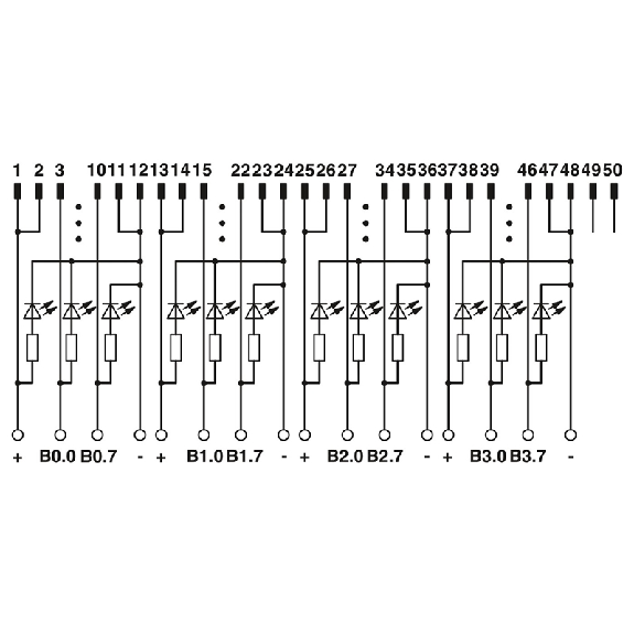 Module d'interface VARIOFACE, avec voyant, pour transmettre 32 voies - FLKM 50/LA/PLC Module d'interface VARIOFACE, avec voyant, pour transmettre 32 voies - FLKM 50/LA/PLC-Lire la description