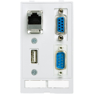 Module simple MSDD 1x USB-A 1x SUB-D9 M/M + 1x SUB-D9 F/F + 1x RJ45 - 4000-68000-1190000-Lire la description