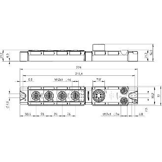 Répartiteur actif, EtherCAT, 8 entrées PNP type 2, 4x IO-Link - BNI ECT-527-005-Z040 (BNI00AC)-Lire la description