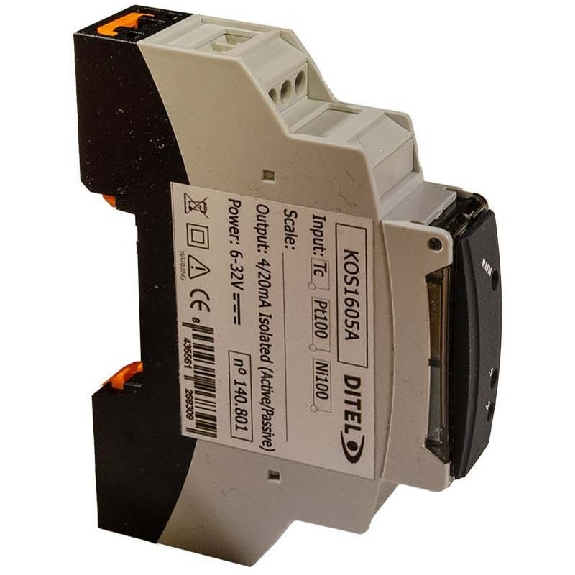 Isolateur TC et RTD vs 4/20mA (actif/passif) - KOS1605A Isolateur TC et RTD vs 4/20mA (actif/passif) - KOS1605A-Lire la description