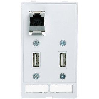 Module simple MSDD 1x RJ45 + 2x USB-A 2.0 (femelle/femelle) - 4000-68000-0960000-Lire la description