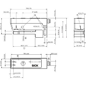 Fourche ultrason U PNP E=2,6mm Prof=42,5mm IO-Link LO/DO / M08 4P - UFS3-37P417-Lire la description