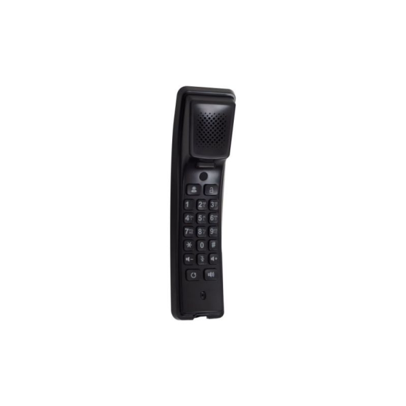 Auricular IP 2N negro, teléfono IP, apertura de puerta, LAN, PoE, 5V DC, montaje en pared-Leer más