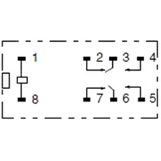 Relais C.I. 8-pin, DPDT 5A, Ag, Vertical, 12VDC - G2R-2 12VDC-Lire la description