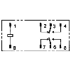 Relais C.I. DPDT 8A, AgNi, 24VDC - G2RL-2 DC24