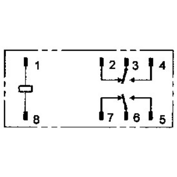 Relais C.I. DPDT 8A, AgNi, 24VDC - G2RL-2 DC24-Lire la description