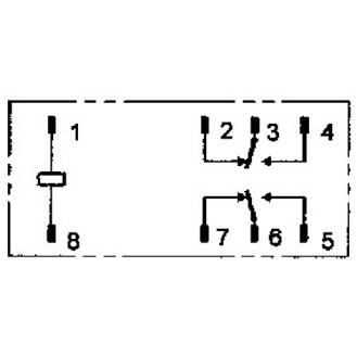 Relais C.I. DPDT 8A, AgNi, 24VDC - G2RL-2 DC24-Lire la description