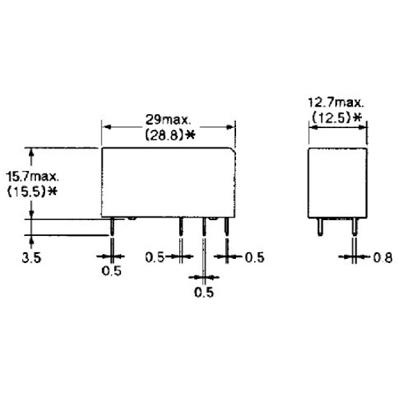Relais C.I. DPDT 8A, AgNi, 24VDC - G2RL-2 DC24-Lire la description