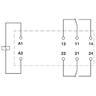 Relais de puissance miniature DPDT 10A, AgNi, 230AC - REL-MR-230AC/21-21-Lire la description