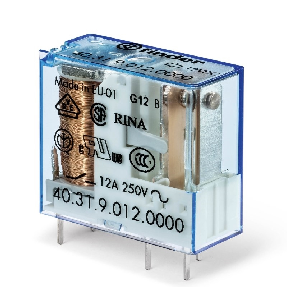 Relais circuit imprimé 1NO 12A 24V DC sensible, AgNi - 403170240000 (40.31.7.024.0000)-Lire la description