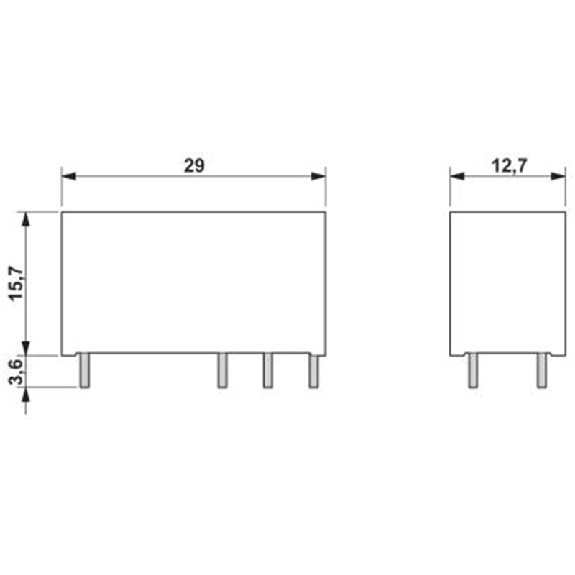 Relais de puissance miniature DPDT 10A, AgNi, 24DC - REL-MR- 24DC/21-21 Relais de puissance miniature DPDT 10A, AgNi, 24DC - REL-MR- 24DC/21-21-Lire la description