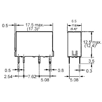 Relais C.I. de puissance SPST-NO 5A (Ag), 5VDC 125Ohm 200MW - G6D-1A-ASI 5VDC-Lire la description