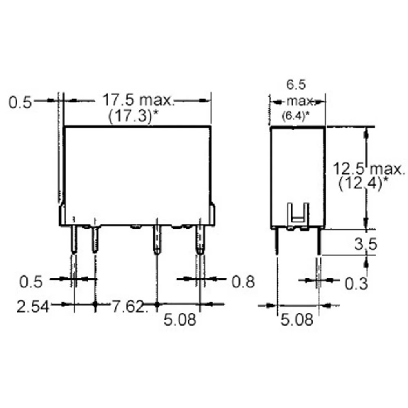 Relais C.I. de puissance SPST-NO 5A (Ag), 5VDC 125Ohm 200MW - G6D-1A-ASI 5VDC Relais C.I. de puissance SPST-NO 5A (Ag), 5VDC 125Ohm 200MW - G6D-1A-ASI 5VDC-Lire la description