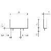 Relais circuit imprimé 1RT 6A 24V DC sensible, faible épaisseur, AgNI - 345170240010 (34.51.7.024.0010)