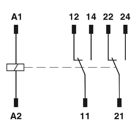 Relais de sécurité DPDT à guidage forcé 6A-250VAC, AgNi, 24DC - REL-SR- 24DC/2X21/FG Relais de sécurité DPDT à guidage forcé 6A-250VAC, AgNi, 24DC - REL-SR- 24DC/2X21/FG-Lire la description