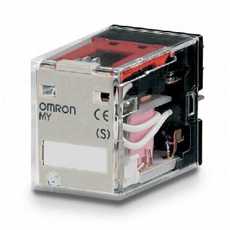 Relais 4PDT 5A-250VAC, Ind. méca., Led, RC, 220-240AC - MY4N-CR 220/240AC(S)-Lire la description