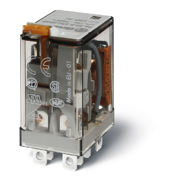 Relais de puissance 2RT 12A 24VDC, bouton test + indicateur mécanique - 563290240040 (56.32.9.024.0040) Relais de puissance 2RT 12A 24VDC, bouton test + indicateur mécanique - 563290240040 (56.32.9.024.0040)-Lire la description