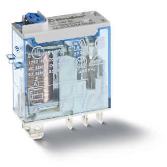 Relais miniature SPDT 16A, BT+IM+2LED, 24VDC - 466190240074 (46.61.9.024.0074)-Lire la description
