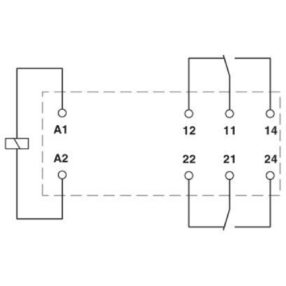 Relais de puissance miniature DPDT 8A, AgNi, BT, IM, LED+DIODE, 24DC - REL-MR- 24DC/21-21/MS Relais de puissance miniature DPDT 8A, AgNi, BT, IM, LED+DIODE, 24DC - REL-MR- 24DC/21-21/MS-Lire la description