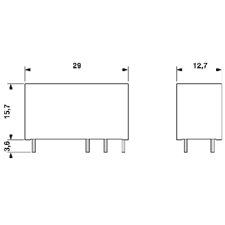 Relais de puissance miniature DPDT 10A, AgNi, 110DC - REL-MR-110DC/21-21-Lire la description