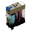 Relais SPDT 10A-250VAC, Ind. méca., Led, Diode, BT, Plaqué or, 24DC - G2R-1-SNDI-AP3 24VDC (S)