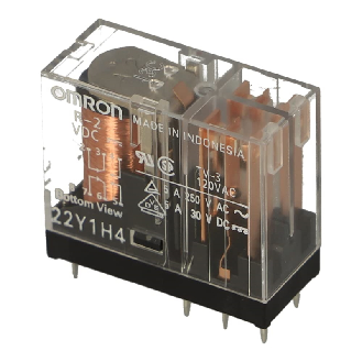 Relais C.I. 8-pin, DPDT 5A, Ag, Vertical, 24VDC - G2R-2 24VDC-Lire la description