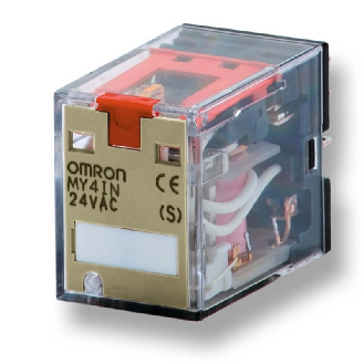 Relais 14 broches, 4PDT 5A-250VAC, Ind. méca., Led, Diode, 48DC - MY4N-D2 48VDC (S)-Lire la description