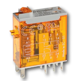 Relais miniature DPDT 8A, BT+IM+LED, 230VAC - 465282300054 (46.52.8.230.0054)-Lire la description