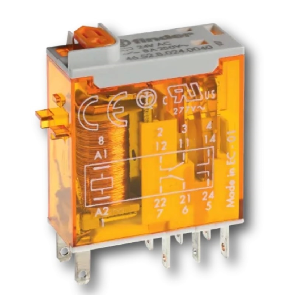 Relais miniature DPDT 8A, BT+IM+LED, 230VAC - 465282300054 (46.52.8.230.0054) Relais miniature DPDT 8A, BT+IM+LED, 230VAC - 465282300054 (46.52.8.230.0054)-Lire la description