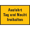 Hinweisschild Ausfahrt Tag und Nacht freihalten, Aluminium, 250x350mm Hinweisschild Ausfahrt Tag und Nacht freihalten, Aluminium, 250x350mm