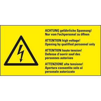 Warn-Kombisch.ACHTUNG...Nur vom Fachpersonal,RoHS konform,4-spr.,Folie,52x105mm-Beschreibung lesen