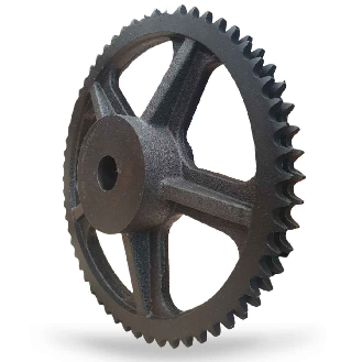 CMW - Ruota in ghisa prealesata - Doppio ingranaggio - 20B2 - 76 denti - passo 31,75 mm con foro 56 mm-Leggi tutto