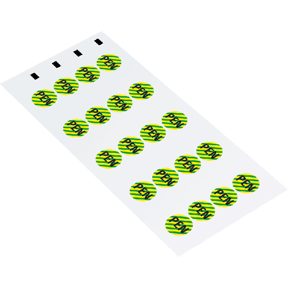 Leiterkennzeichen Neutralleiter PEN, RoHS konform, Folie, Ø 31,5mm, 6/Bogen-Leggi tutto