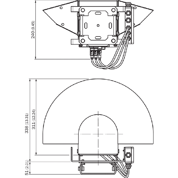 Visière contre les intempéries 190° Visière contre les intempéries 190°-Lire la description