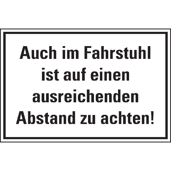 Hinweisschild Im Fahrstuhl auf ausreichenden Abstand achten!, Folie, 150x100mm Hinweisschild Im Fahrstuhl auf ausreichenden Abstand achten!, Folie, 150x100mm-Beschreibung lesen