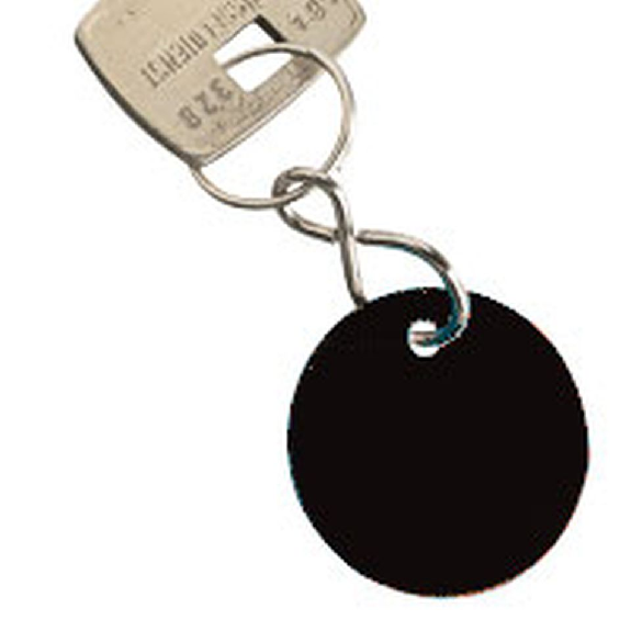 Schlüsselmarken blanko, schwarz, Aluminium, Ø 30mm, 100/VE Schlüsselmarken blanko, schwarz, Aluminium, Ø 30mm, 100/VE-Beschreibung lesen