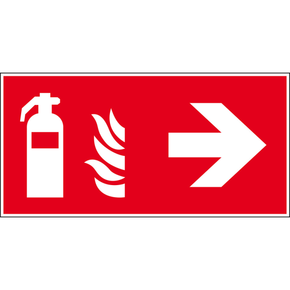 Brandschutzzeichen Feuerlöscher rechts, Kunststoff, 300x150mm, ASR A1.3, DIN EN ISO 7010 F001 Brandschutzzeichen Feuerlöscher rechts, Kunststoff, 300x150mm, ASR A1.3, DIN EN ISO 7010 F001-Beschreibung lesen