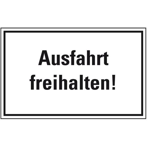 Hinweisschild Ausfahrt freihalten!, Kunststoff, 400x300mm-Lire la description