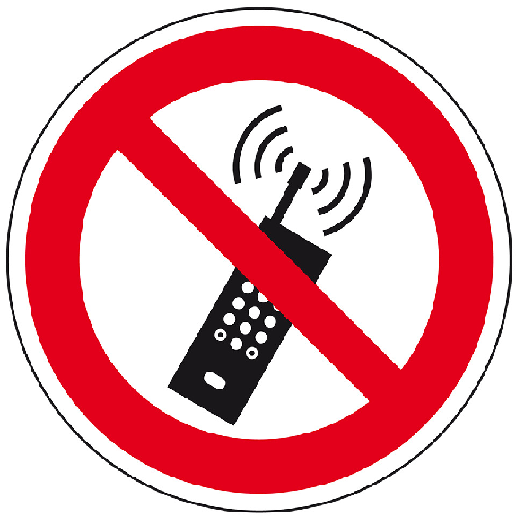 Verbotsschild Mobiltelefone verboten, Kunststoff, Ø 300mm, ASR A1.3, DIN EN ISO 7010 P013 Verbotsschild Mobiltelefone verboten, Kunststoff, Ø 300mm, ASR A1.3, DIN EN ISO 7010 P013-Beschreibung lesen