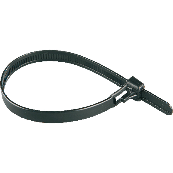 Kabelbinder, wiederlösbar, schwarz, Polyamid, 7,5mm breit, 350mm lang, 100/VE Kabelbinder, wiederlösbar, schwarz, Polyamid, 7,5mm breit, 350mm lang, 100/VE-Beschreibung lesen