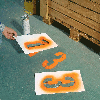 Schablonensatz für Farbmarkierungen, Kunststoff, Schrifthöhe 150 mm Schablonensatz für Farbmarkierungen, Kunststoff, Schrifthöhe 150 mm