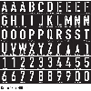 Schablonensatz 4, für Farbmarkierungen, Kunststoff, Schrifthöhe 150mm, 60/VE