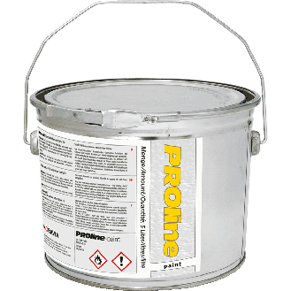 Antirutsch-Hallenfarbe PROline-paint, Rutschhemmung R10, grau (RAL 7030), 5 l-Beschreibung lesen