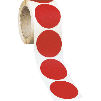 Bodenmarkierungspunkt, rot (ca.RAL 3000), Ø 68mm, 450/Rolle-Beschreibung lesen