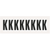 Buchstabe K, weiß/schwarz, Folie, Schrifthöhe 40mm, 52,9x23,8mm, 10/Bogen